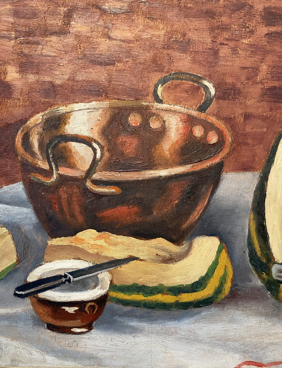 Painting Still Life with Watermelon Mid XX Century
