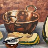 Tableau Nature morte à la pastèque milieu XX siècle