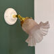 Vintage frosted glass tulip wall light