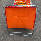 Orange vintage deckchair