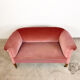 Vintage pink velvet two seater sofa