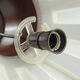 Vintage 1970s Space Age UFO Pendant Lamp | Brown White
