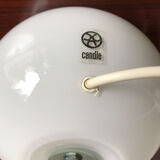 Daruma white glass bedside lamps by Sergio Asti for Candle, 1960s