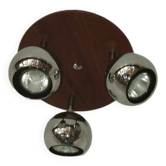 Space Art 70/80 ceiling light with 3 chrome spots.