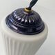 Paire d’anciennes suspensions coniques en opaline vintage