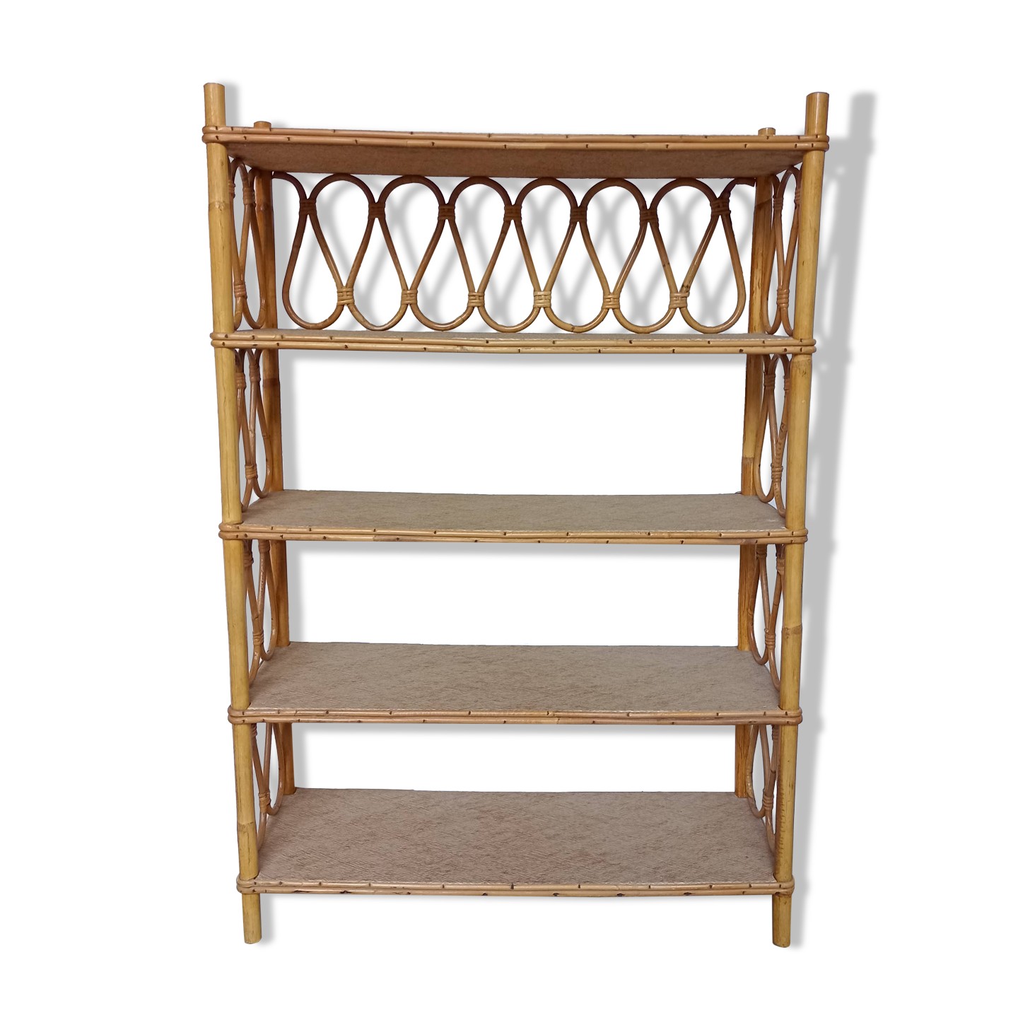 Vintage rattan shelf