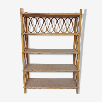 Vintage rattan shelf