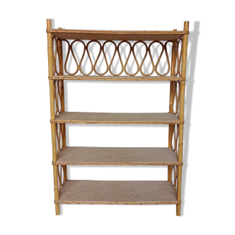 Vintage rattan shelf