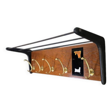 Vintage wall coat rack 'Boomerang' A. Hendrickx