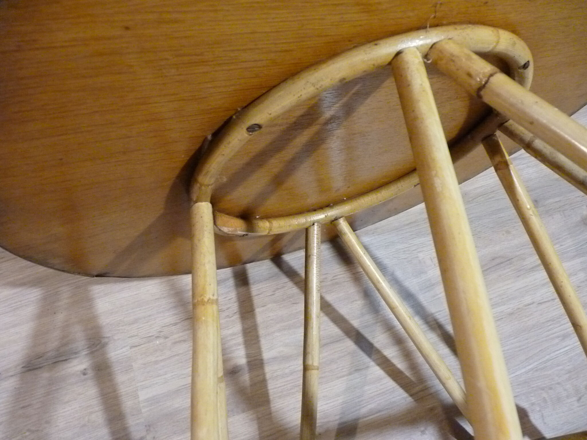 Coffee table or extra round rattan