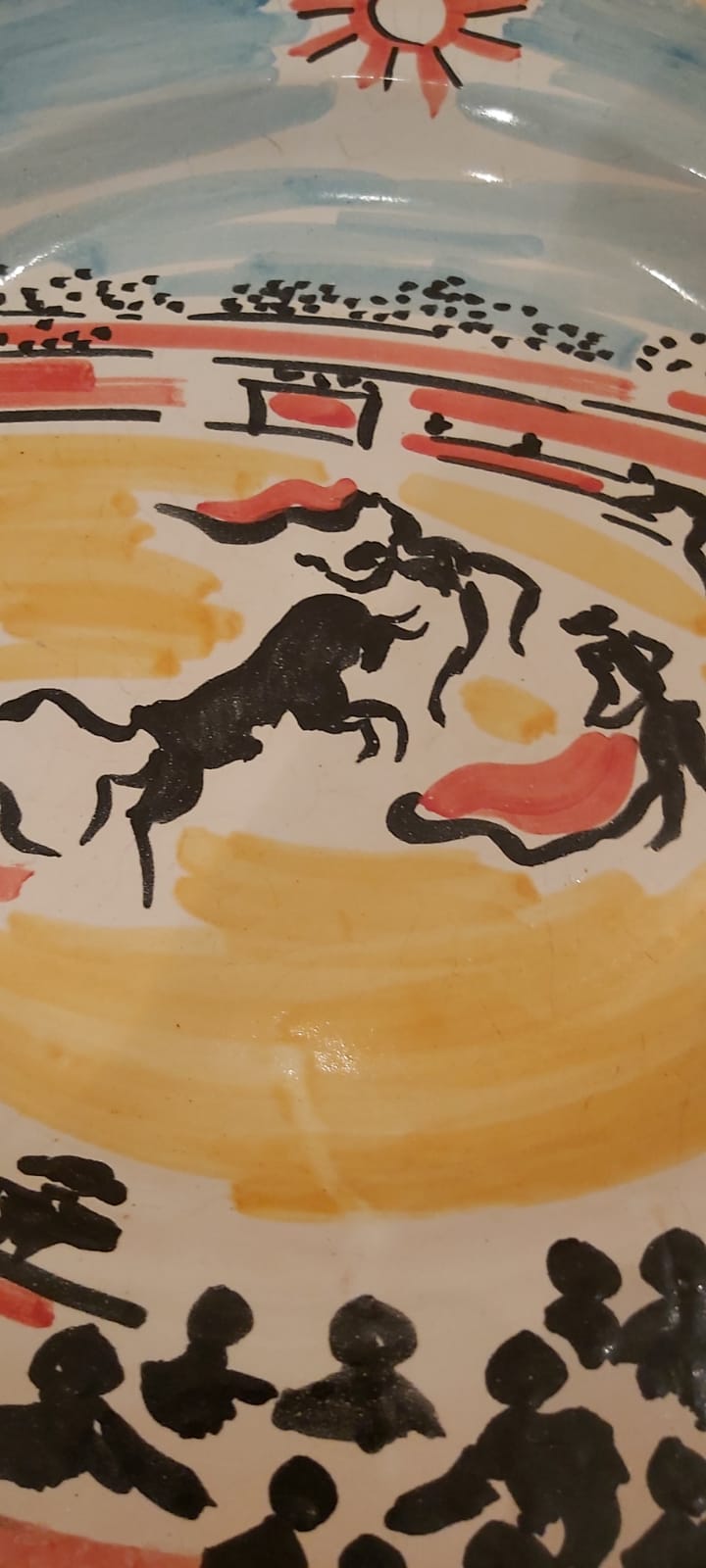 Decorative bullfighting plate 1970