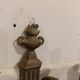Pair of French bronze wall sconces, Louis XVI Neoclassical style, two-arm s