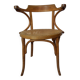 Fauteuil de bureau canné hêtre courbé