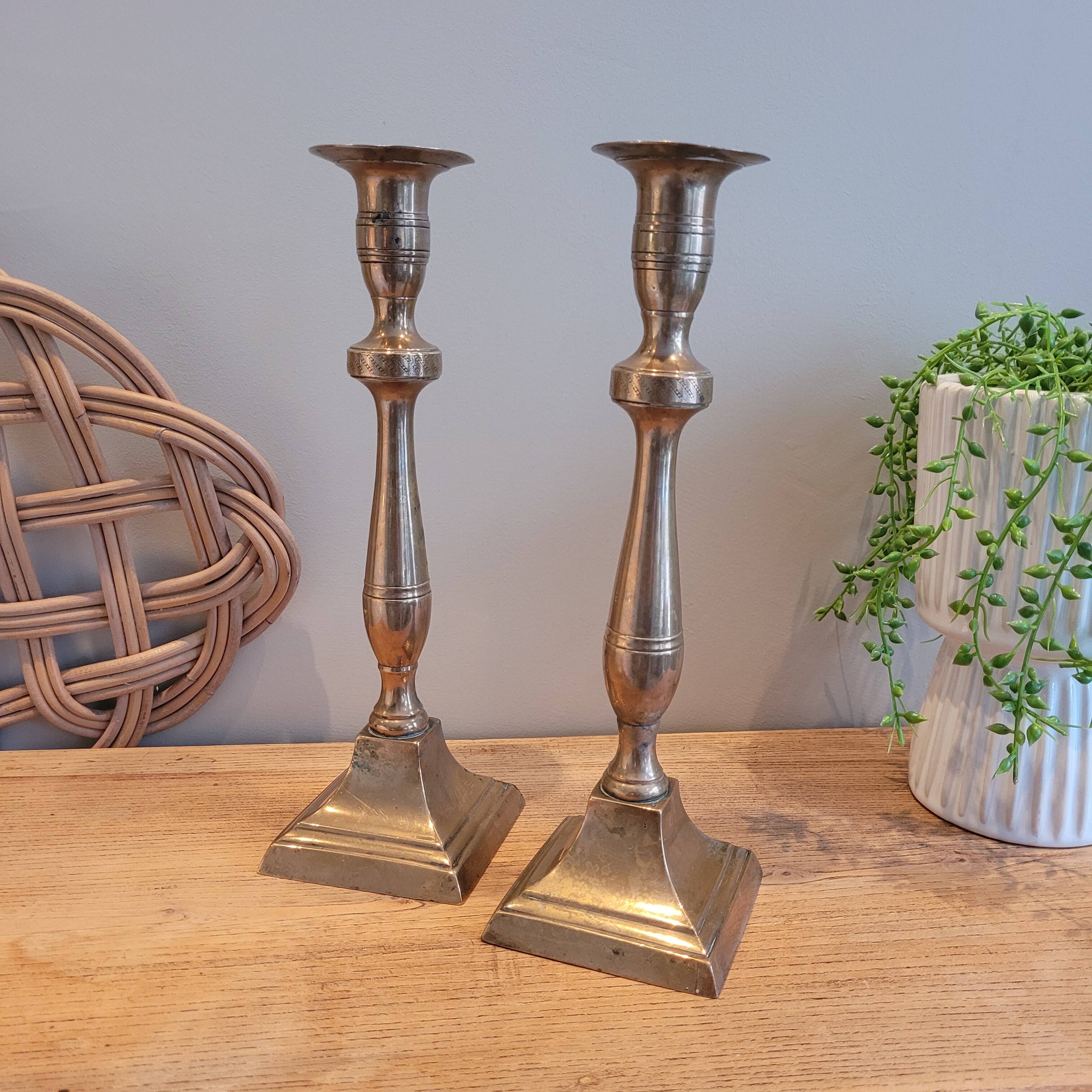 La Redoute x Selency pair of brass candle holders 30