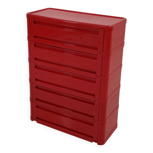 Cabinet rouge modèle - 1970