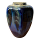 Vase Art Déco en grès flammé bleu