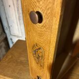 Small Art Deco chest of drawers with 3 drawers in light oak.