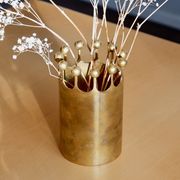 Pierre Forssell crown brass vase for Skultuna circa 1970