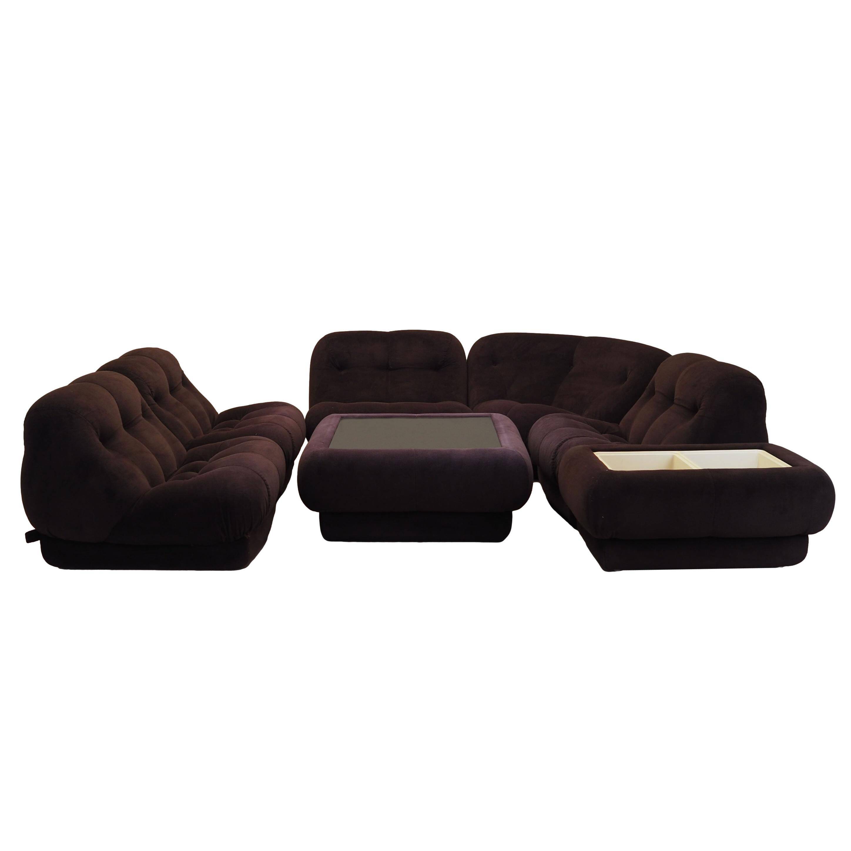 Living room set, Italian design,  Rino Maturi, Mimo Padova