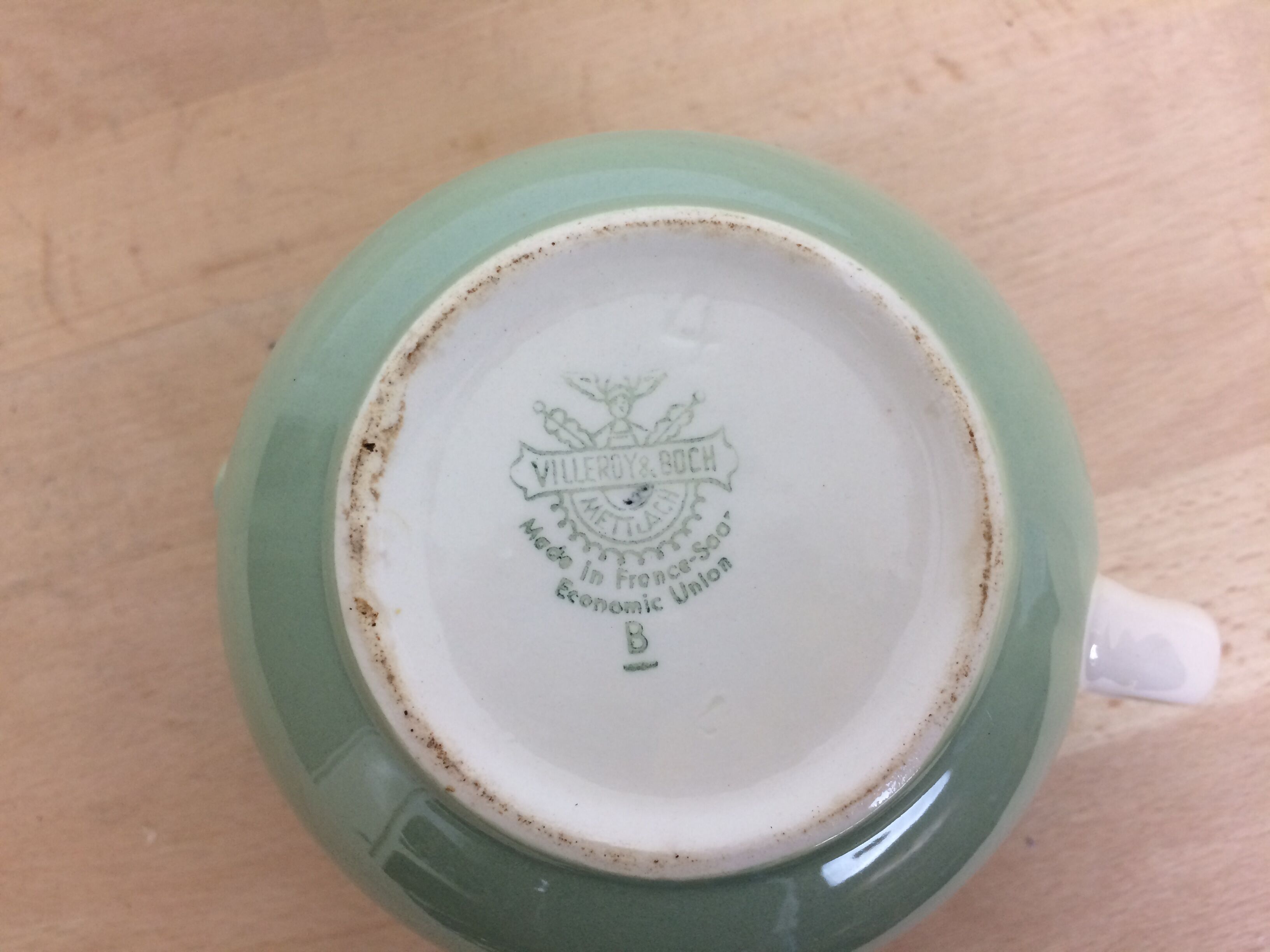 Villeroy cream pot or milk - Boch, green ceramic water vase