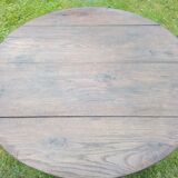 Old winegrower's table solid oak waxed and morning in the old
