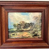 Enamel board, hand hammered, Helca process