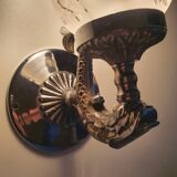 Pair of vintage chrome wall sconces