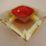 Sommerso Murano Glass Ashtray, Italy, 1960s