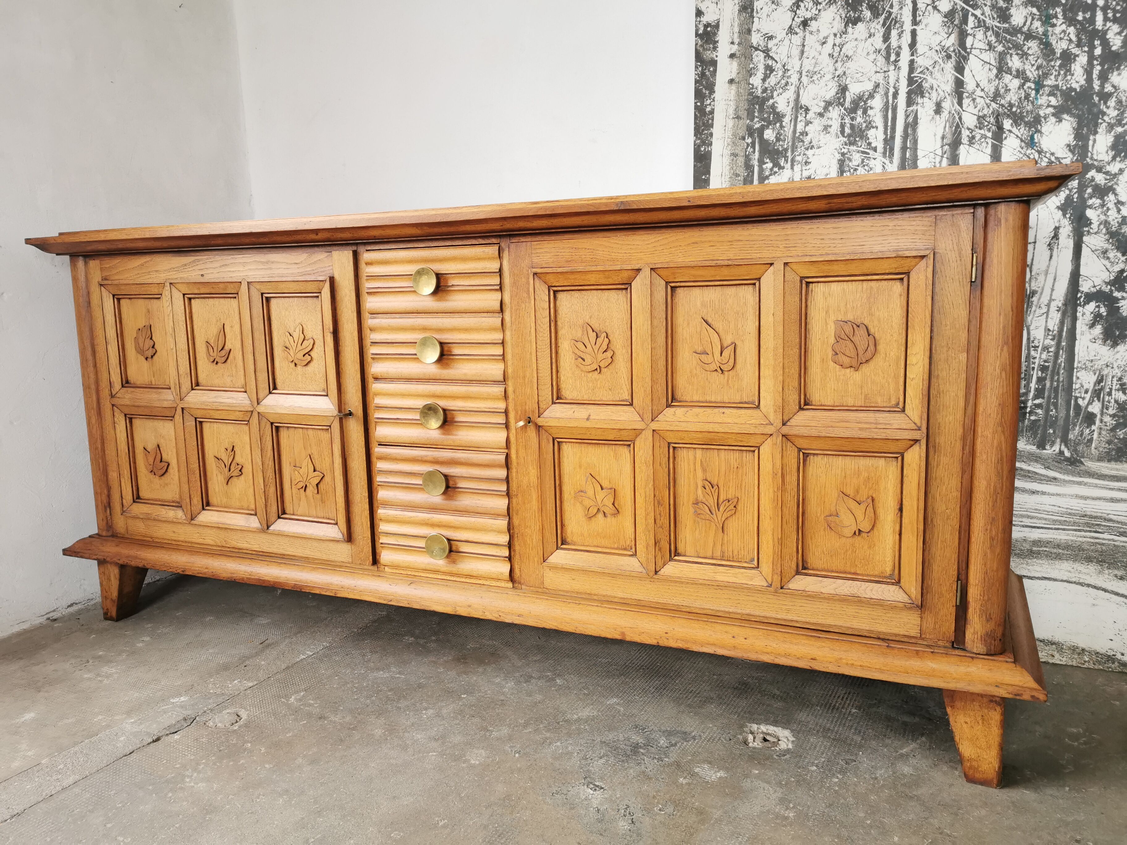 Solid oak sideboard from the 40s