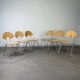 6 Mikado chairs 1800, stackable, design by Walter Leeman for Kusck&co.