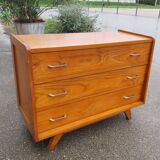 Compass feet chest of drawers