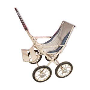 Jouet poussette vintage en métal