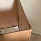 Vintage table lamp chrome and wood seventies