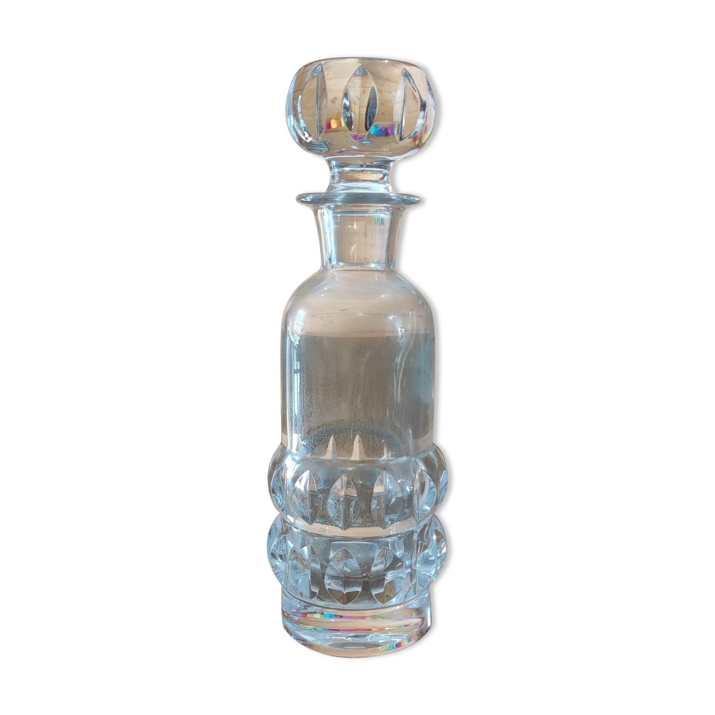Large antique crystal decanter