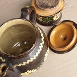 Alsatian glazed terracotta coffee pot