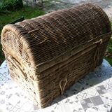 Vintage rattan trunk
