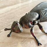 Vintage brass fly ashtray