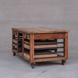 Antique English Bakers Kitchen Worktop or Kitchen Island Table