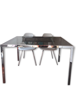 Table design 70 verre - noir