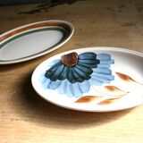 Set of 2 oval serving dishes faience Gien