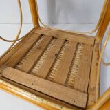 Vintage rattan sofa side table