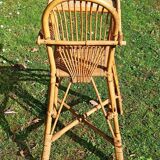 High chair for children in rattan
