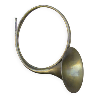 Old copper hunting horn