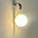 Vintage wall light, opaline glass and brushed metal, France, 1960
