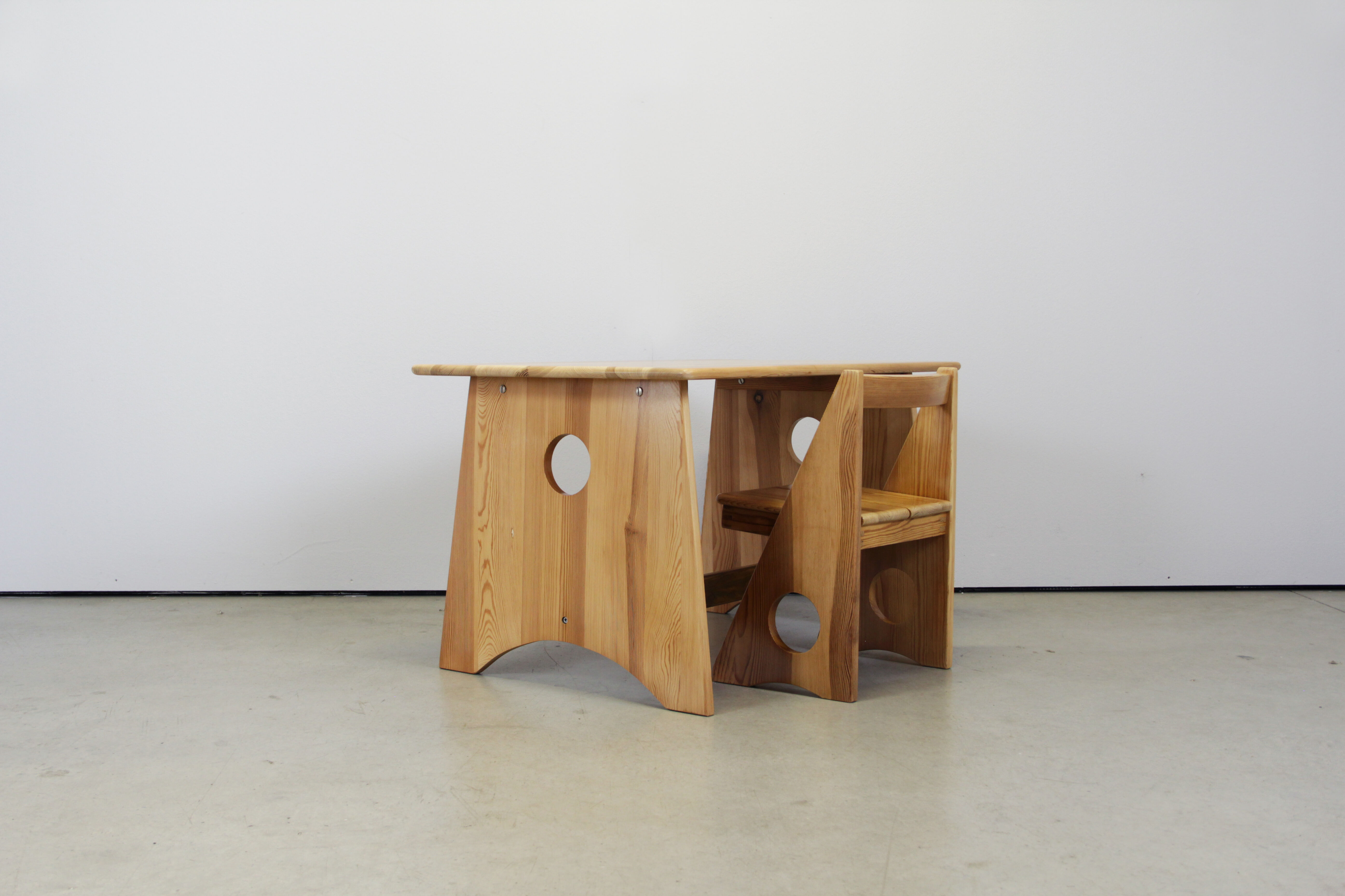 Kids desk and chair by Gilbert Marklund for Furusnickarn AB, Sweden 1970s