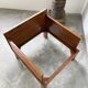 Modernist armchair in exotic wood and leather