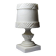White sculpted alabaster night light, classic style, circa 1950-1970.