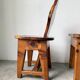 Paire de chaises brutalistes savoyardes en pin