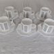 Set de 6 tasses et sous-tasses octogonales Arcopal blanche et noire modèle octime