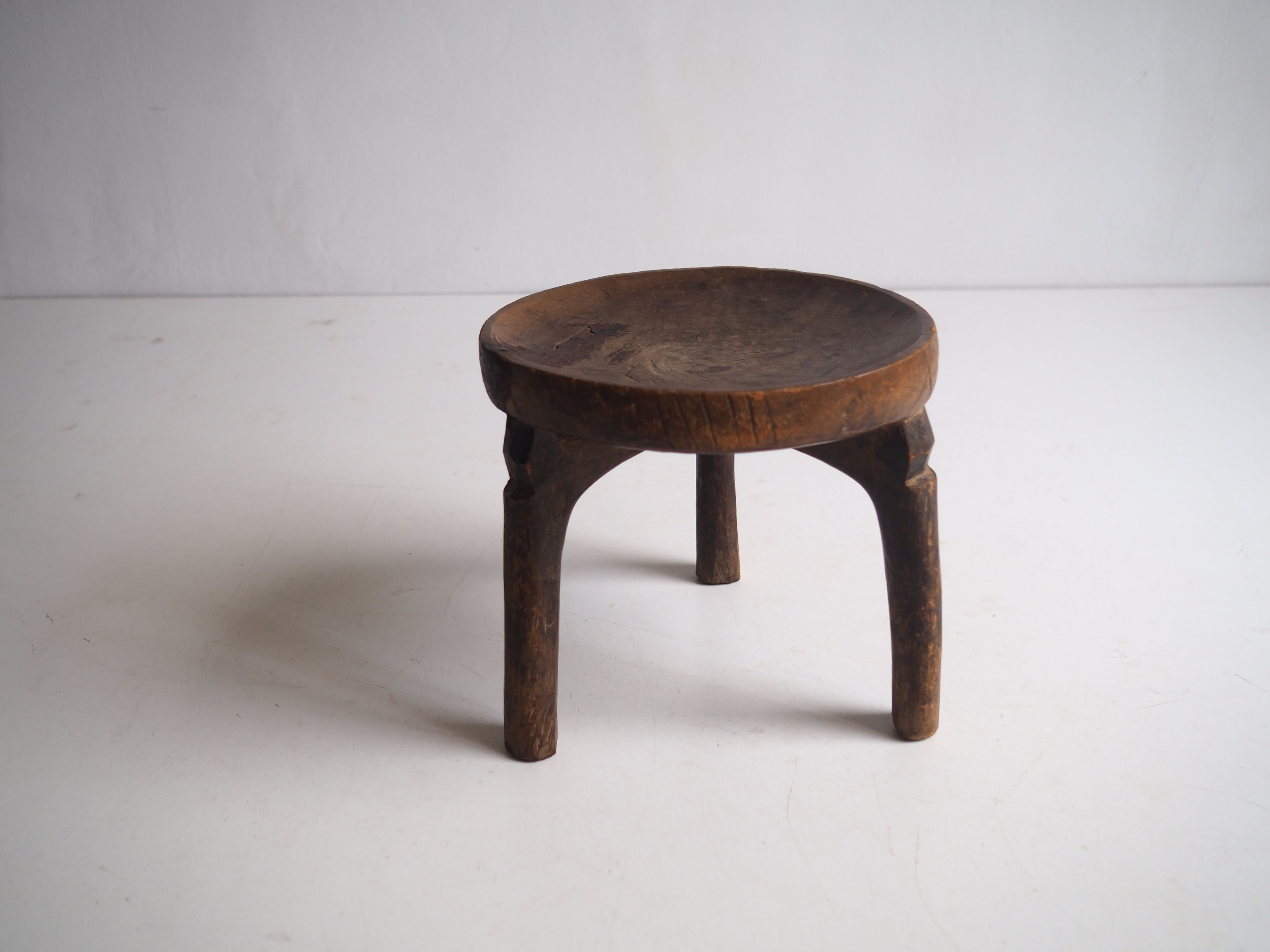 Wa-Hehe tribal carved tripod stool, Tanzania 1950s